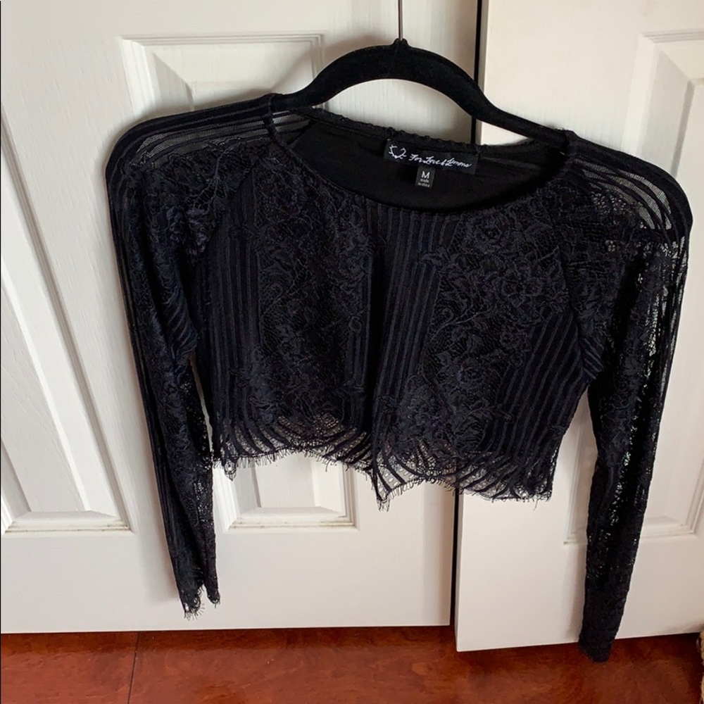For Love And Lemons Lace Crop Top